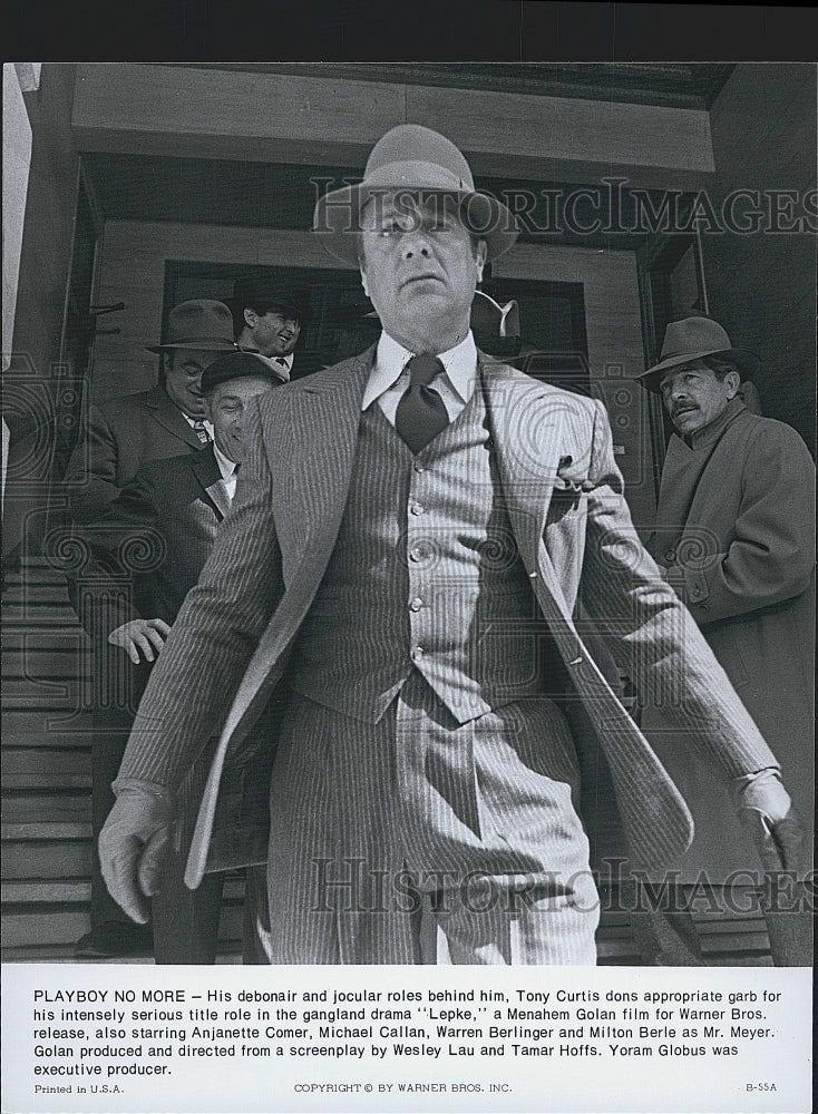 Press Photo Tony Curtis in &quot;Lepke&quot; - Historic Images