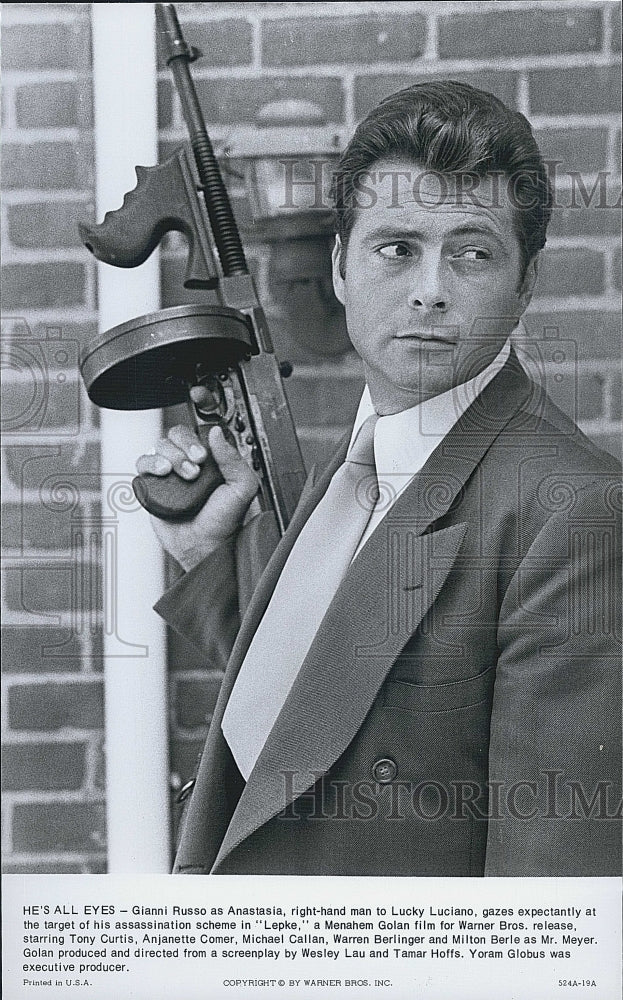 Press Photo Gianni Russo in "Lepke" - Historic Images