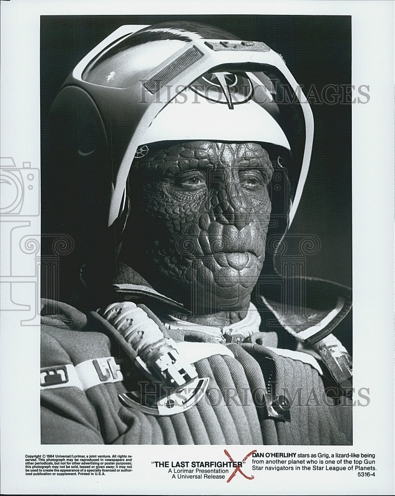 1984 Press Photo Dan O'Herlihy Stars in "The Last Starfighter" - Historic Images