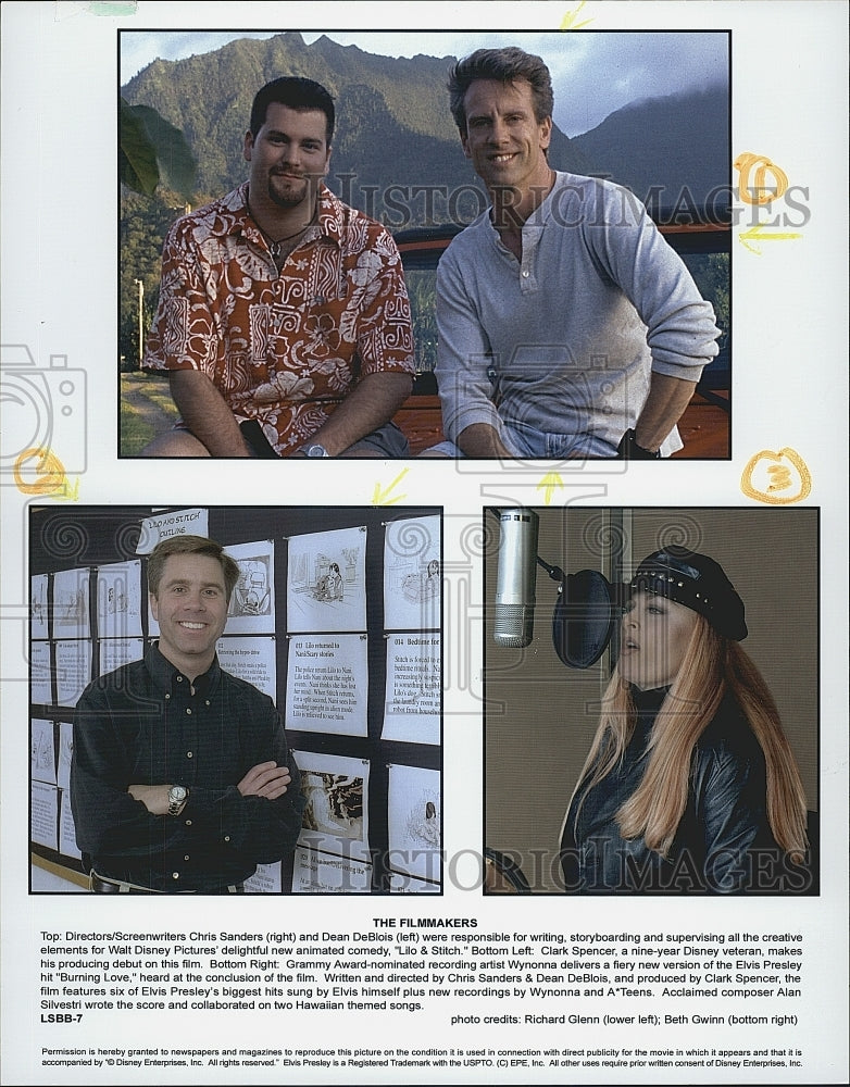 Press Photo Chris Sanders Dean DeBlois Directors Writers of "Lilo & Stitch" - Historic Images
