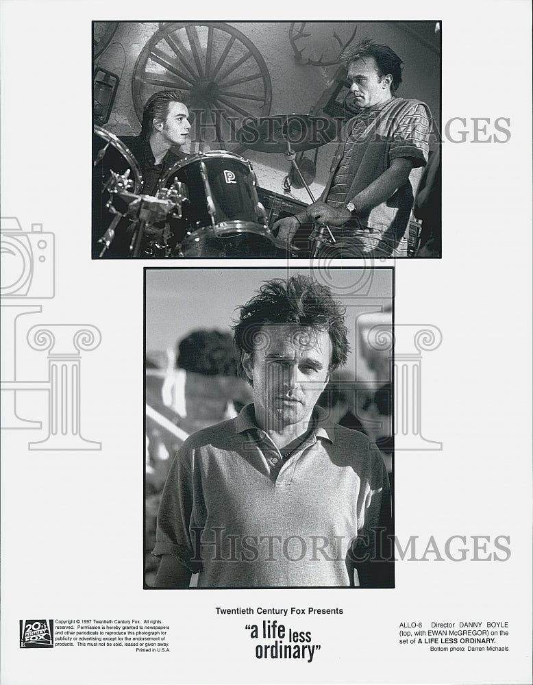 1997 Press Photo Danny Boyle Director Ewan McGregor in "A Life Less Ordinary" - Historic Images