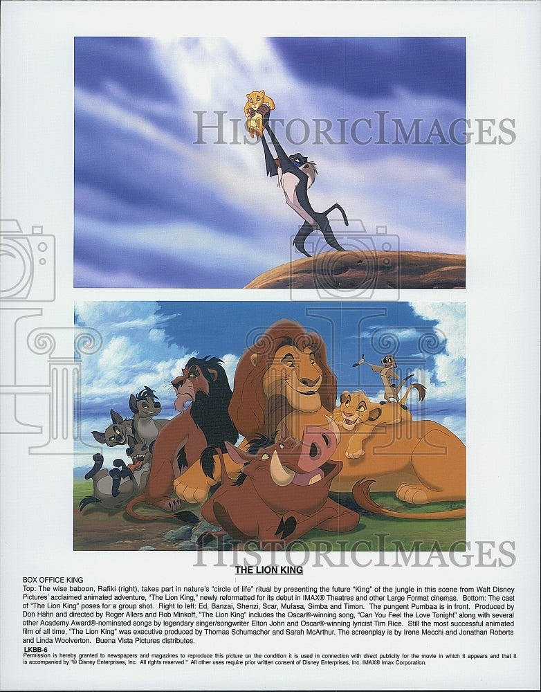 Press Photo Scenes from Animated Film &quot;The Lion King&quot; - Historic Images