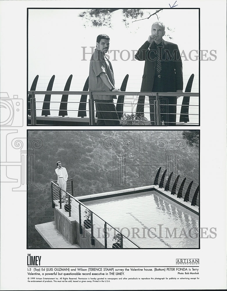 1999 Press Photo Luis Guzman Terence Stamp and Peter Fonda in "The Limey" - Historic Images