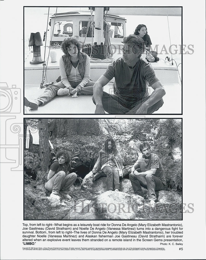 1999 Press Photo Mary Elizabeth Mastrantonio and David Strathairn in &quot;Limbo&quot; - Historic Images