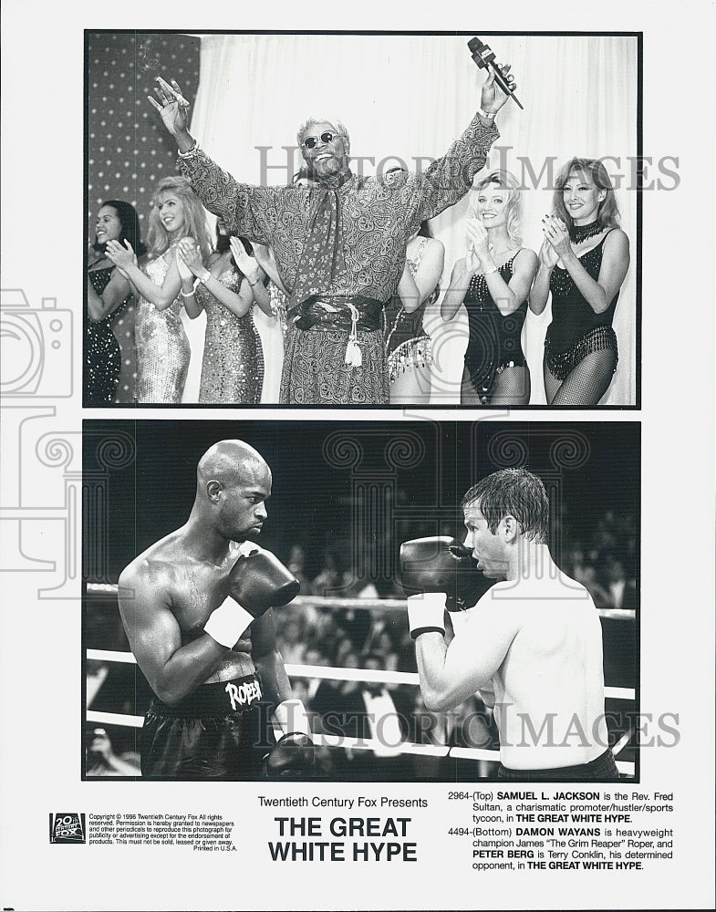 1995 Press Photo Samuel L. Jackson Damon Wayans in &quot;The Great White Hype&quot; - Historic Images