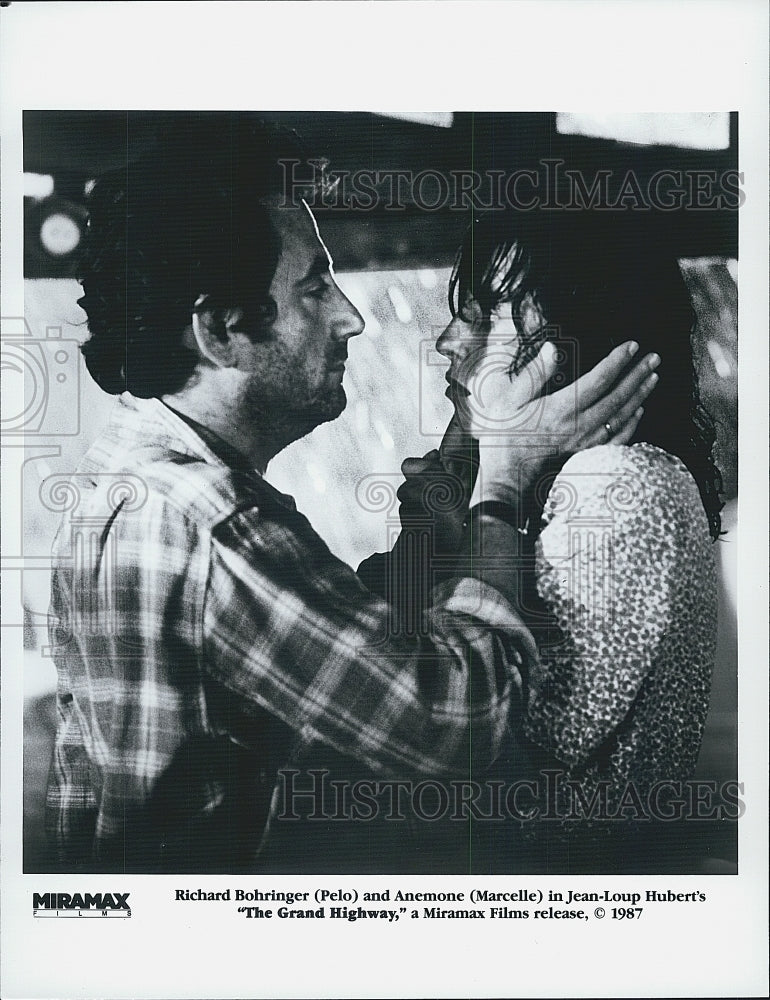 1987 Press Photo Richard Bohringer, Anemone "The Grand Highway" - Historic Images