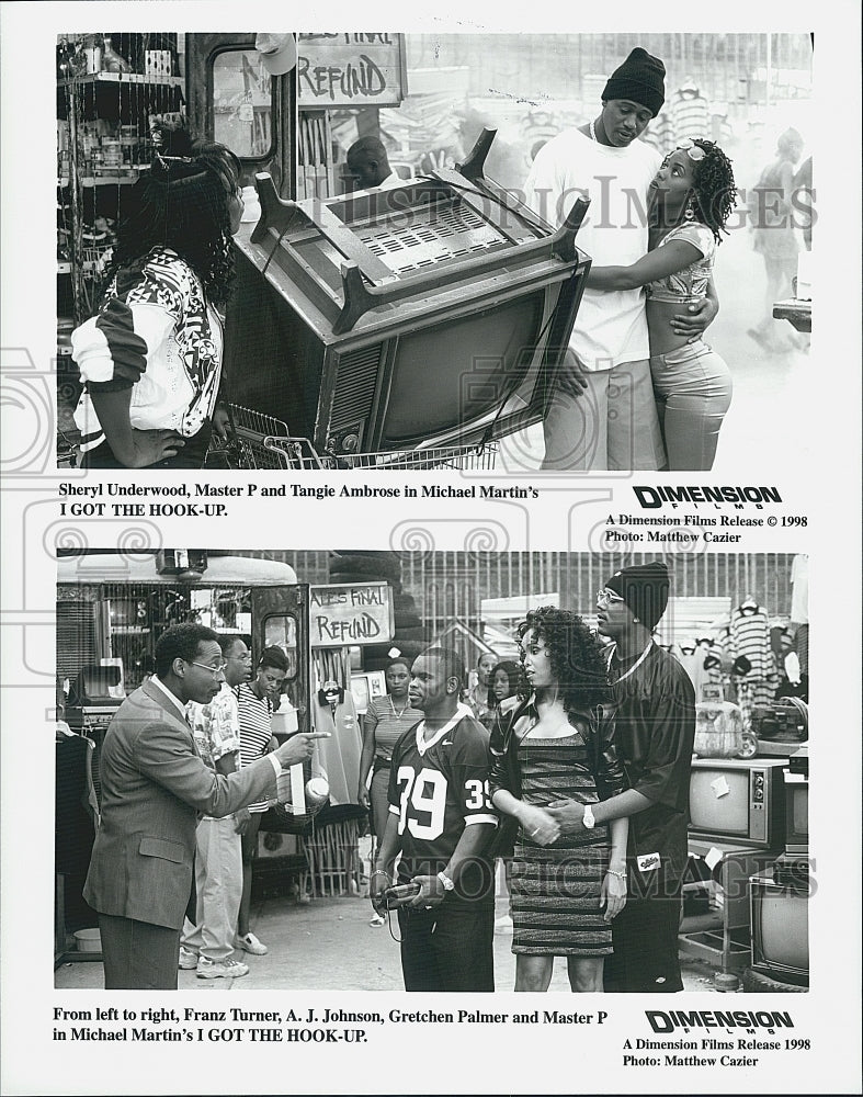 1988 Press Photo Sheryl Underwood, Master P, Tangie Ambrose &quot;I Got The Hook-Up&quot; - Historic Images