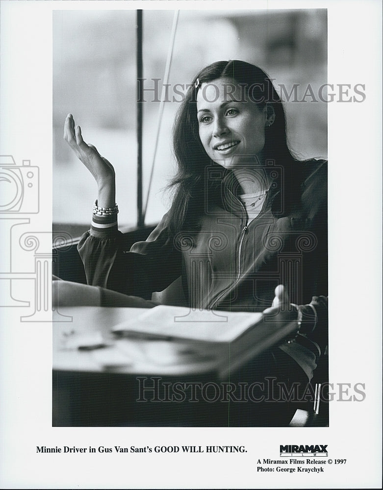 1997 Press Photo Actress Minnie Driver in &quot;Good Will Hunting&quot; - Historic Images