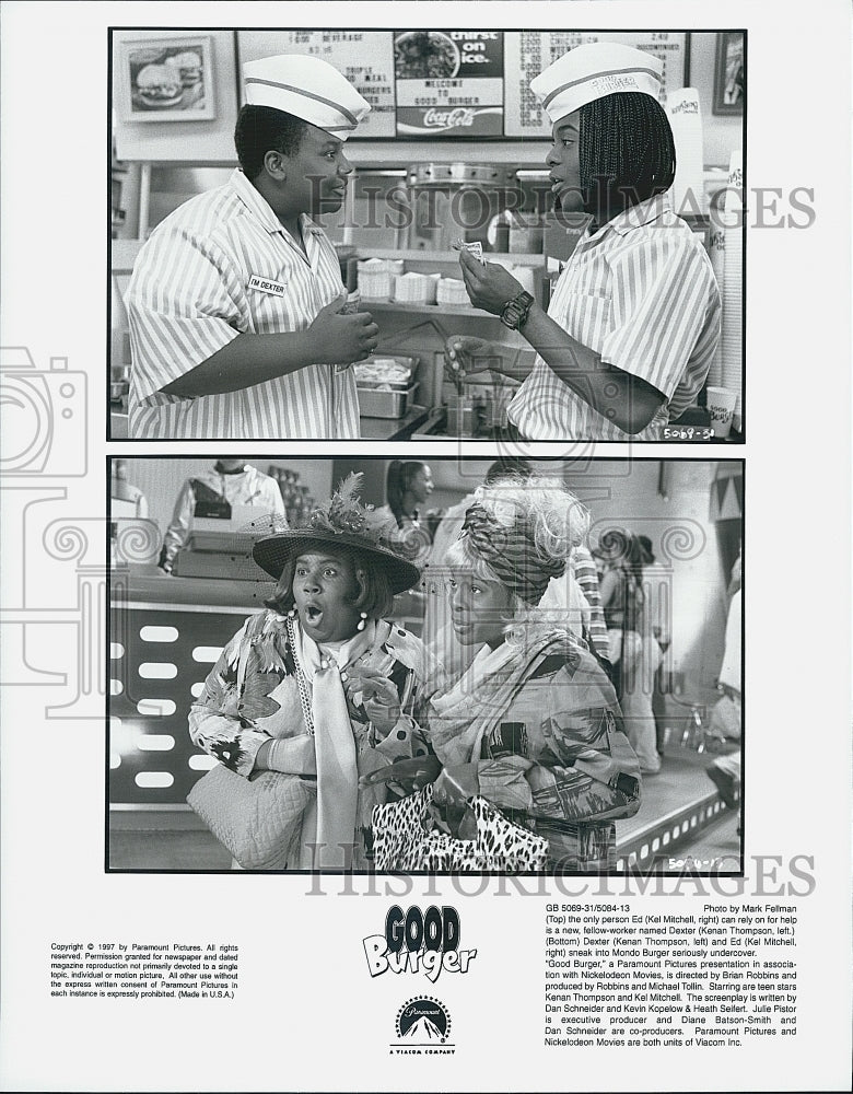 1997 Press Photo Kel Mitchell Kenan Thompson In Comedy &quot;Good Burger&quot; - DFPG68081 - Historic Images