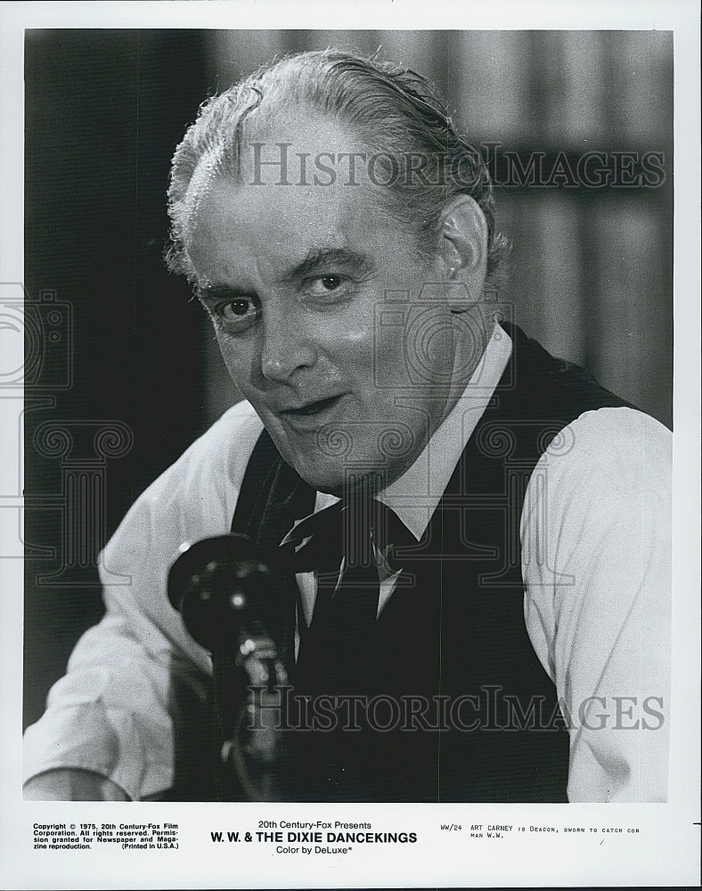 1975 Press Photo Art Carney &quot;W. W. &amp; The Dixie Dancekings&quot; - Historic Images