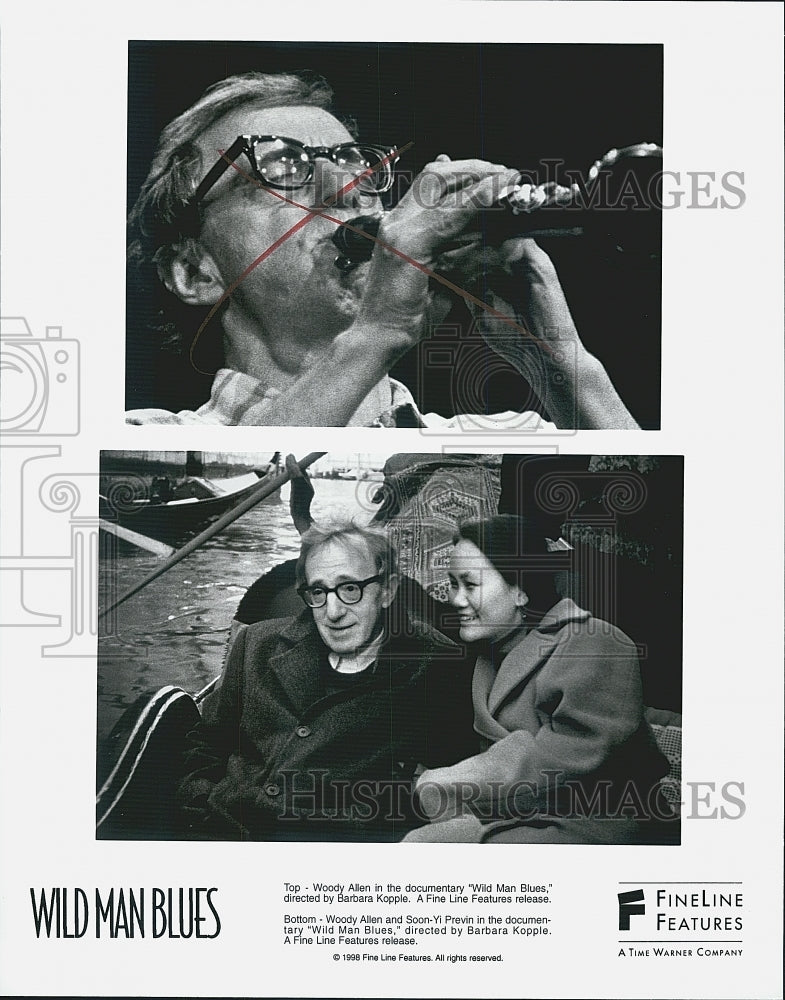 1998 Press Photo Actors Woody Allen And Soon-Yi Previn In Film "Wild Man Blues" - Historic Images