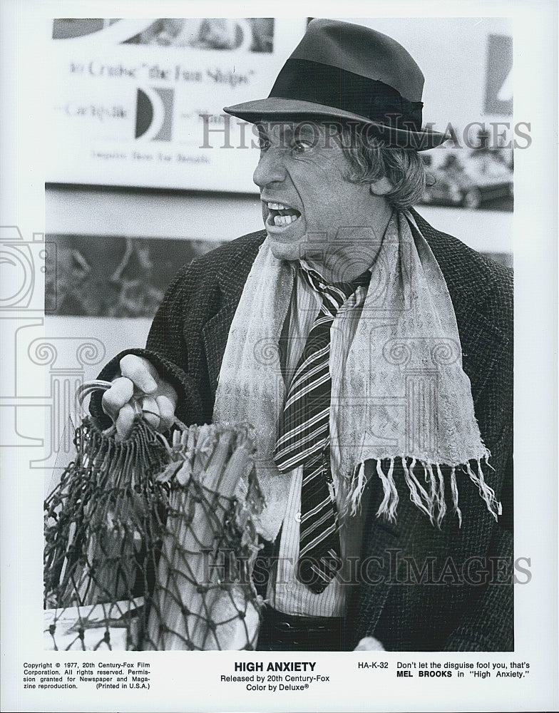 1977 Press Photo Mel Brooks Stars In High Anxiety - Historic Images