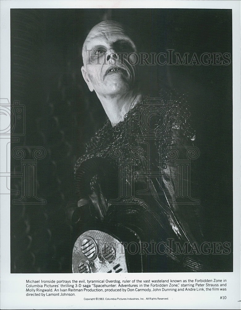 1983 Press Photo Michael Ironside "Spacehunter Adventures In The Forbidden Zone" - Historic Images