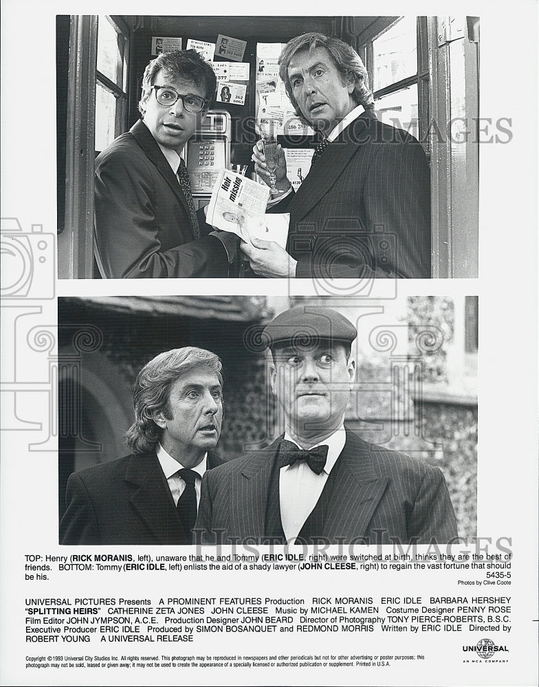 1993 Press Photo "Splitting Heirs" Eric Idle,John Cleese - Historic Images