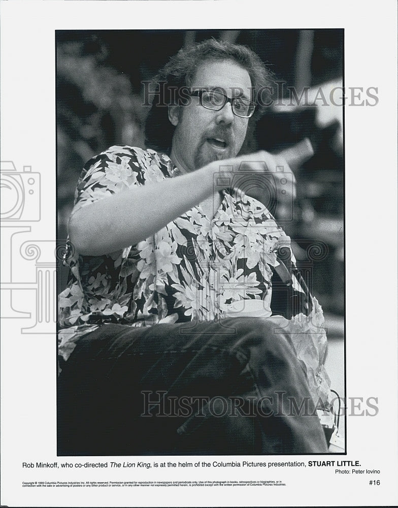 1999 Press Photo Rob Minkoff, director of &quot;Stuart Little&quot; - Historic Images