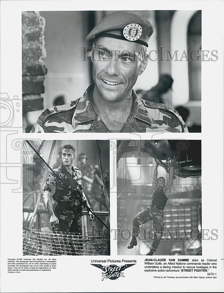 1994 Press Photo  "Street Fighter"  Jean-Claude Van Damme - Historic Images