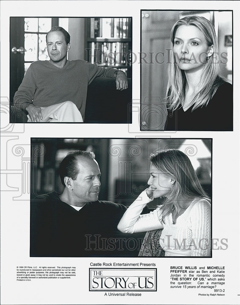 1999 Bruce Willis, Michelle Pfeiffer &quot;The Story of Us&quot;-Historic Images