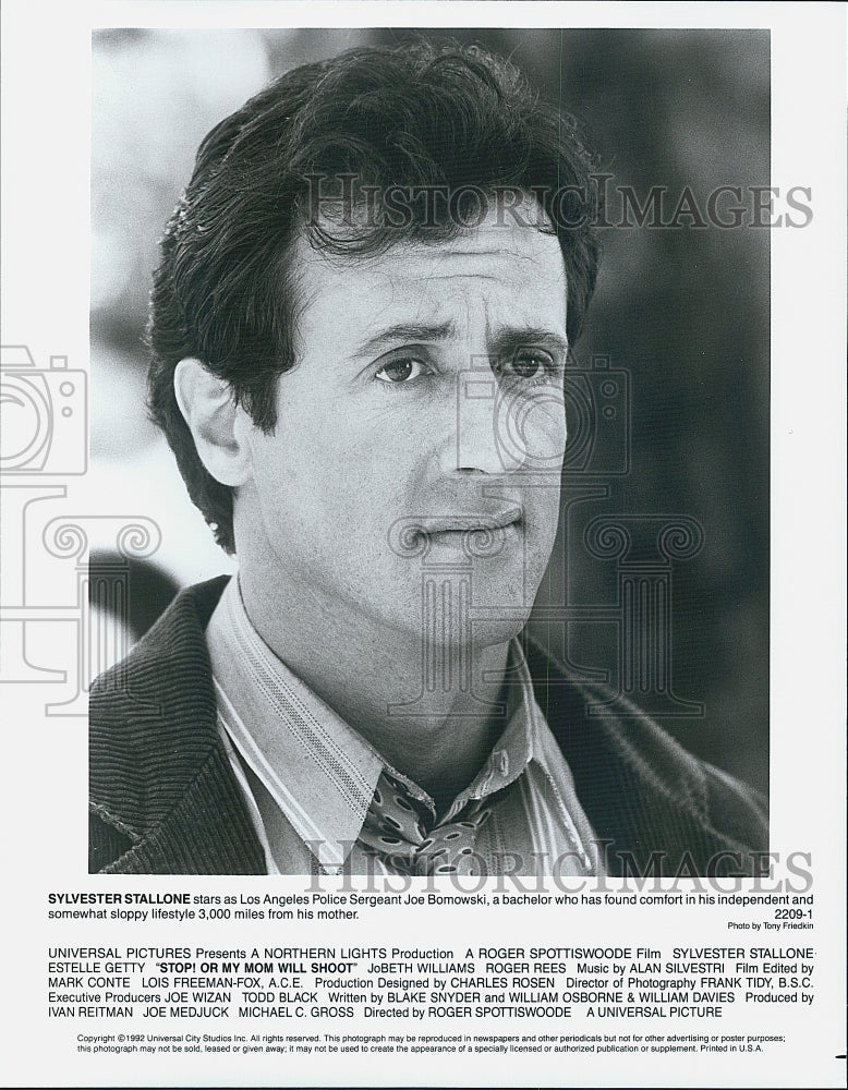 1992 Press Photo Sylvester Stallone Stars In Stop Or My Mom Will Shoot - Historic Images