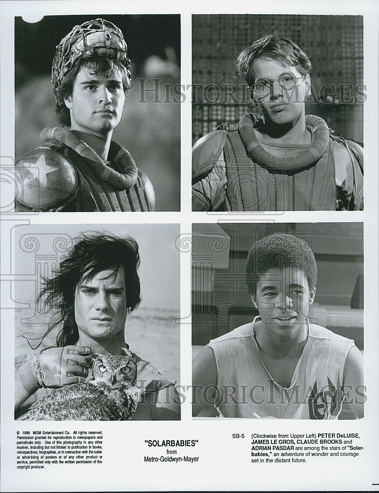 1986 Press Photo "Solarbabies" Peter DeLuise,James Le Gros,C Brooks,A Pasdar - Historic Images