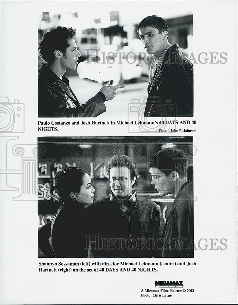 2002 Press Photo Paulo Costanzo, Josh Hartnett "40 Days and 40 Nights" - Historic Images