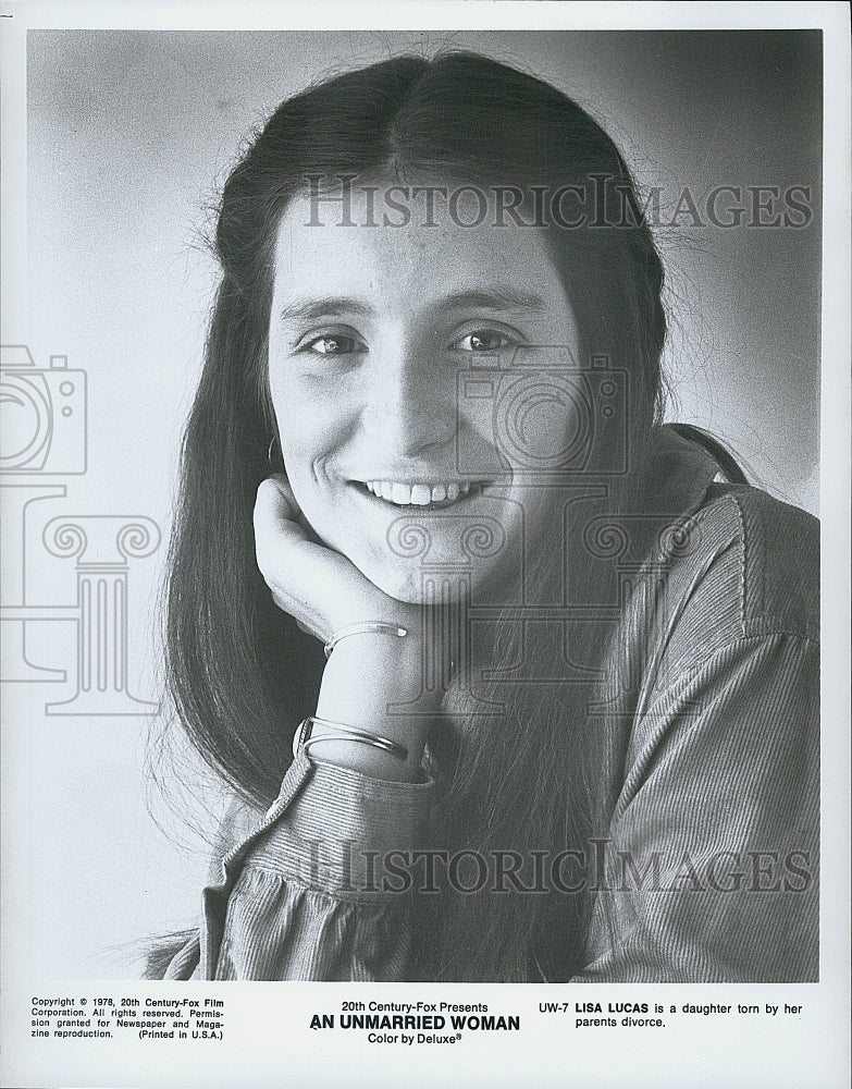 1978 Press Photo Lisa Lucas "An Unmarried Woman" - Historic Images