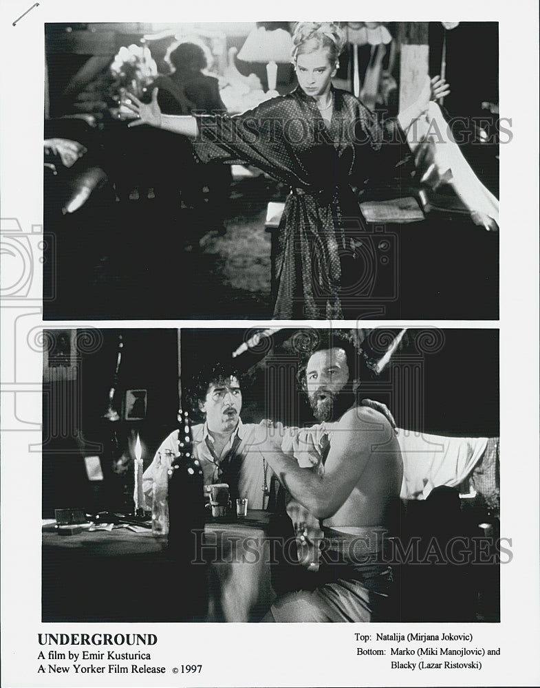 1997 Press Photo Mirjana Jokovic, Miki Manojlovic "Underground" - Historic Images