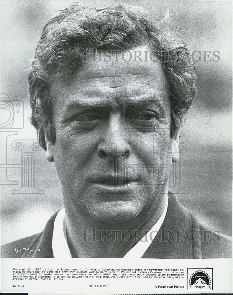 1980 Press Photo Michael Caine &quot;Victory&quot; - Historic Images