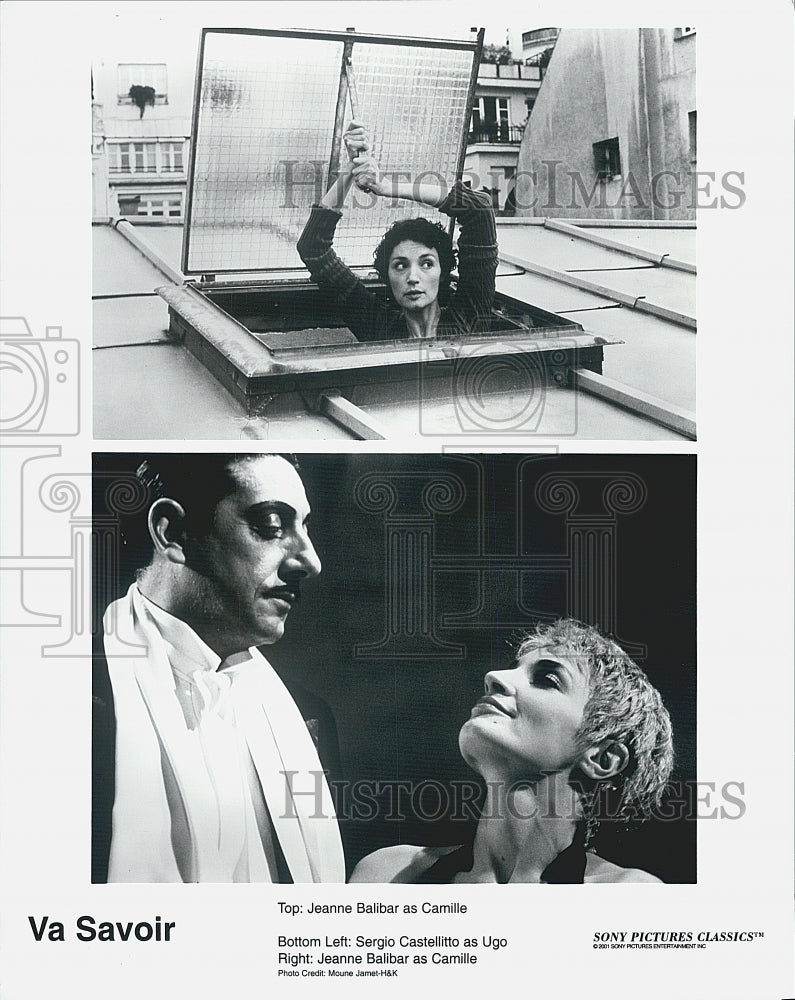 2001 Press Photo Jeanne Balibar, Sergio Castellitto In &quot;Va Savoir&quot; - DFPG70911 - Historic Images