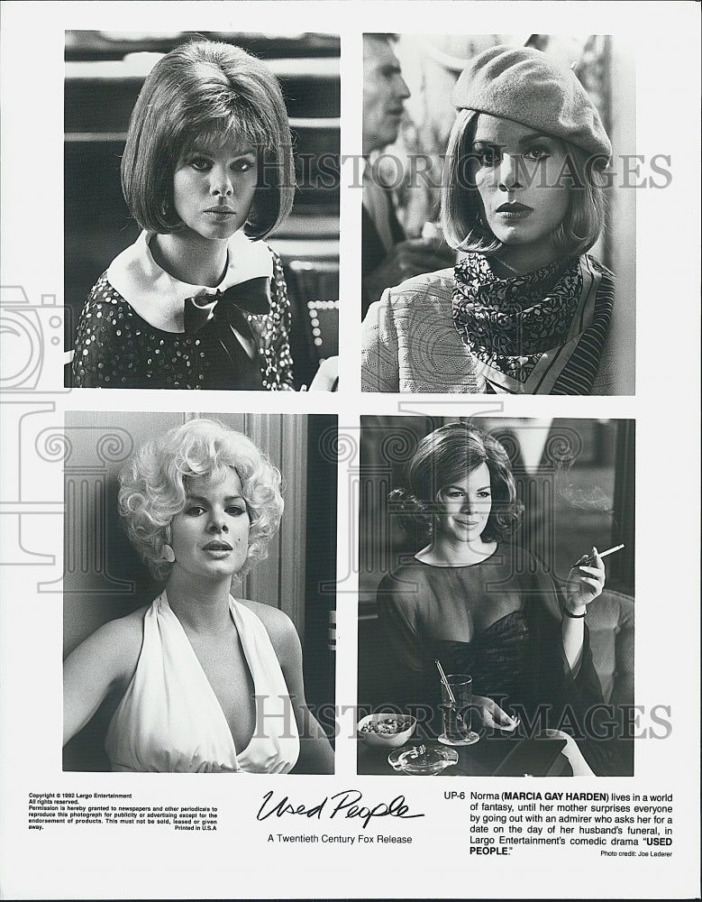 1992 Press Photo Actress Marcia Gay Harden In Romantic Comedy &quot;Used People&quot; - Historic Images