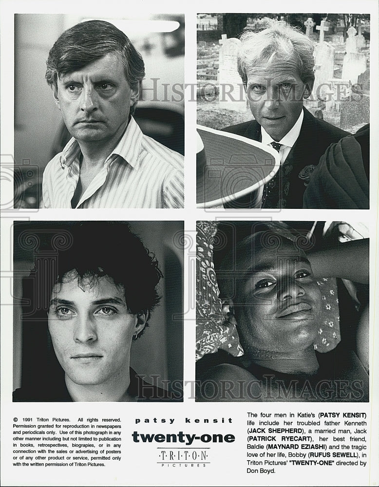 1991 Press Photo  "Twenty One" Patsy Kensit,J Shepherd,P Ryecart,M Eziashi,Sewell - Historic Images