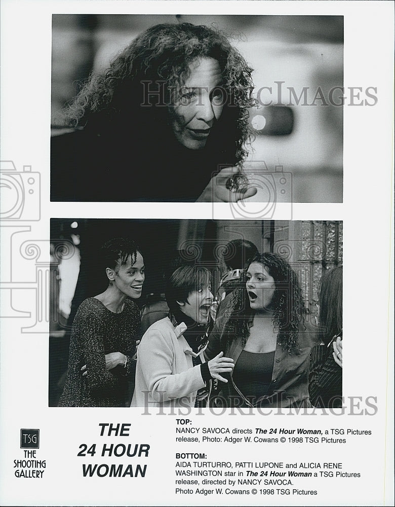 1998 Press Photo  &quot;The 24 Hour Woman&quot; A Turturro,P Lupone,A R Washington - Historic Images