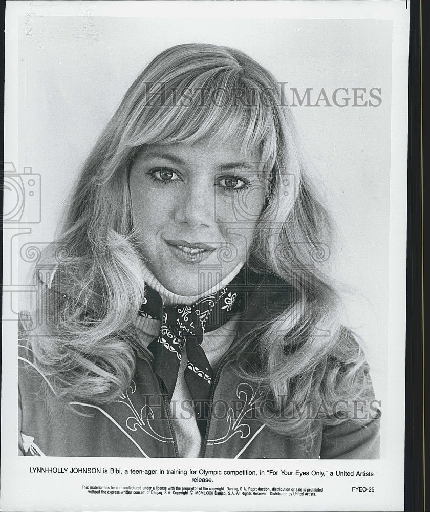 1981 Press Photo  "For Your Eyes Only" Lynn-Holly Johnson - Historic Images