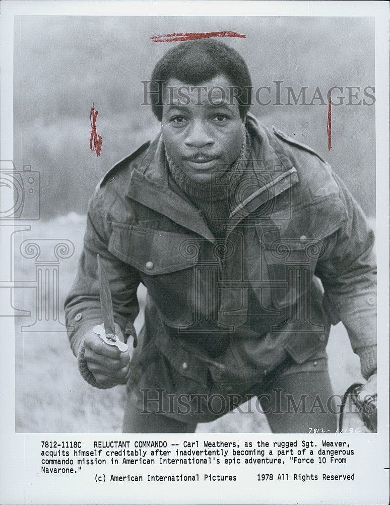 1978 Press Photo Carl Weathers Stars In Force 10 From Navarone - Historic Images