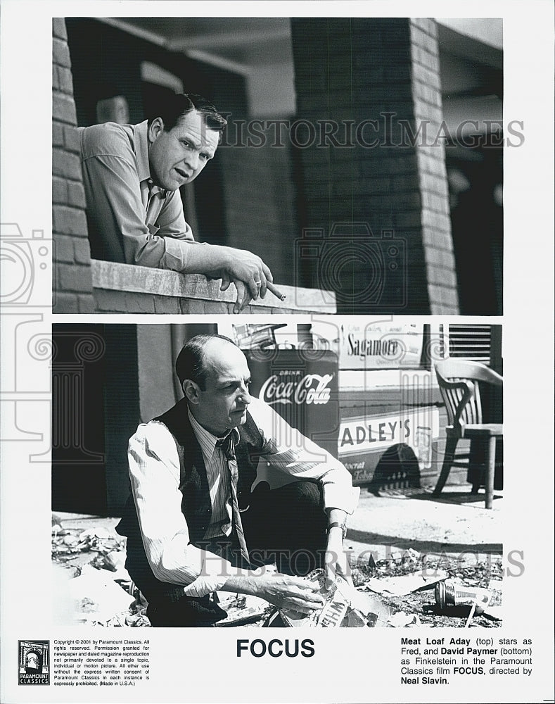 2001 Press Photo  &quot;Focus&quot; Meat Loaf Aday&amp; David Paymer - Historic Images