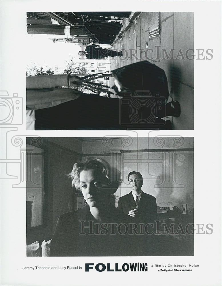 1998 Press Photo "Following" starring Jeremy Theobald& Lucy Russel - Historic Images