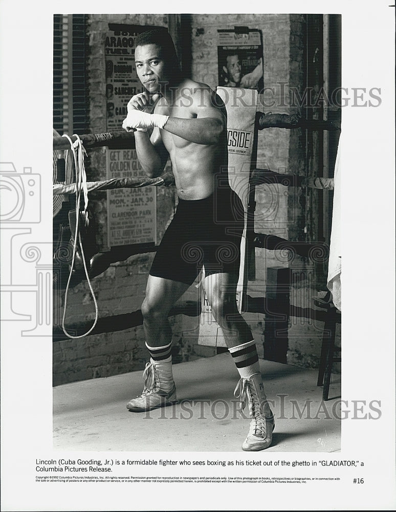 1992 Press Photo &quot;Gladiator&quot; Cuba Gooding Jr stars - Historic Images