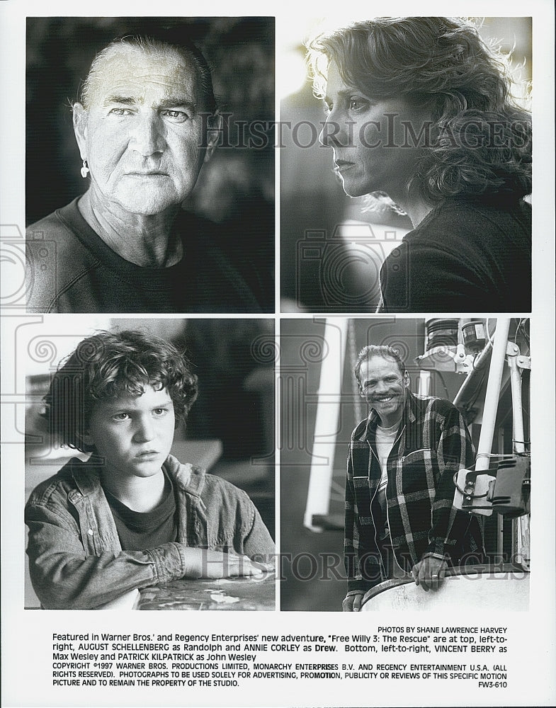 1997 Press Photo "Free Willy 3:The Rescue" Jason James Richter,A Schellenberg - Historic Images