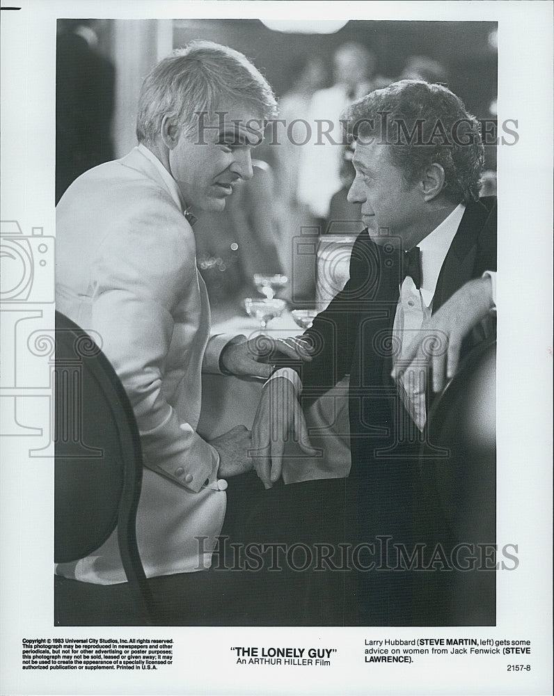 1983 Press Photo  &quot;The Lonely Guy&quot; starring Steve Martin,Steve Lawrence - Historic Images