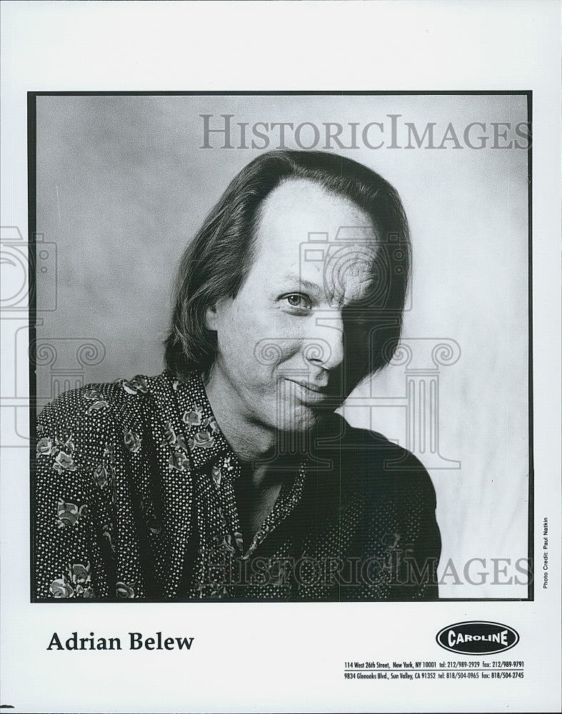 Press Photo Musician Performer Adrian Belew - Historic Images