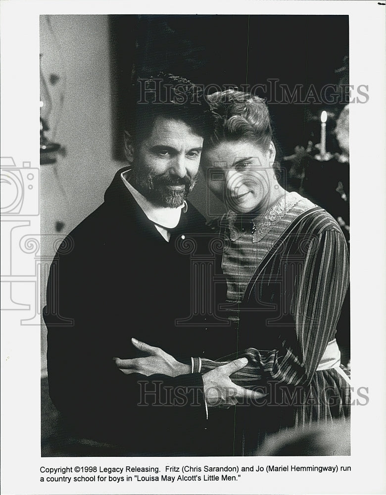 1998 Press Photo &quot;Louisa May Alcott&#39;s Little Men&quot; C Sarandon &amp; Mariel Hemingway - Historic Images