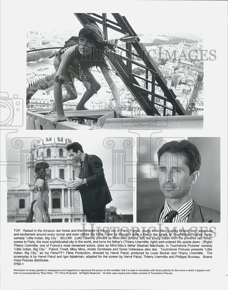 1994 Press Photo  &quot;Little Indian,Big City&quot;L Briand,T Lhemitte,A Dombasie,P Timsit - Historic Images