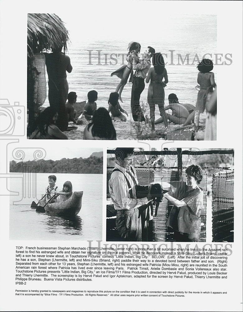 1994 Press Photo  &quot;Little Indian,Big City&quot;L Briand,T Lhemitte,A Dombasie,P Timsit - Historic Images