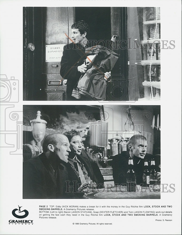 1999 Press Photo &quot;Lock Stock and Two Smoking Barrels&quot; Nick Moran,Jason Statham - Historic Images