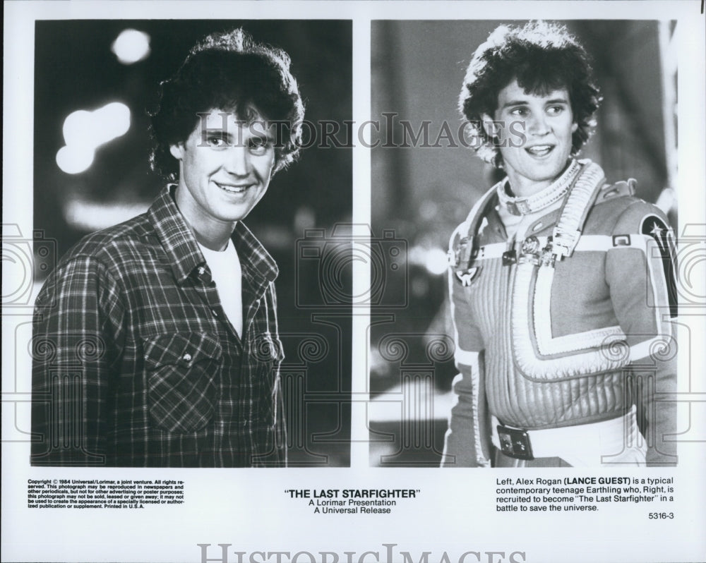 1984 Press Photo Actor Lance Guest in &quot;The Last Starfighter&quot; Film - Historic Images