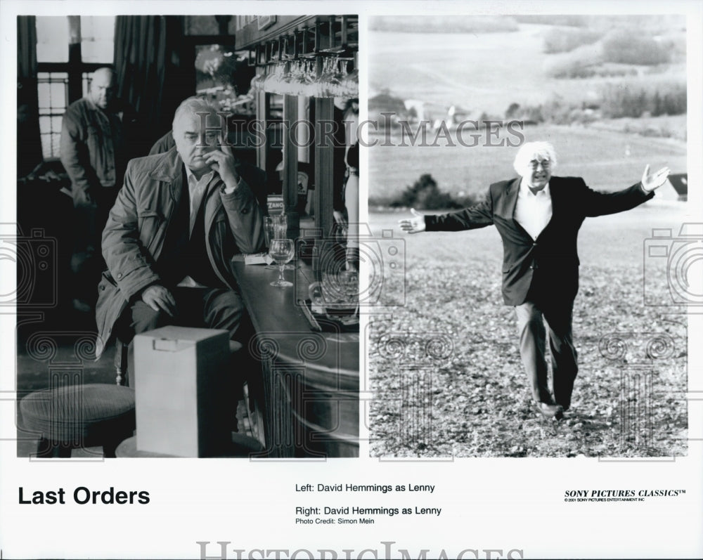 2001 Press Photo David Hemmings "Last Orders" - Historic Images