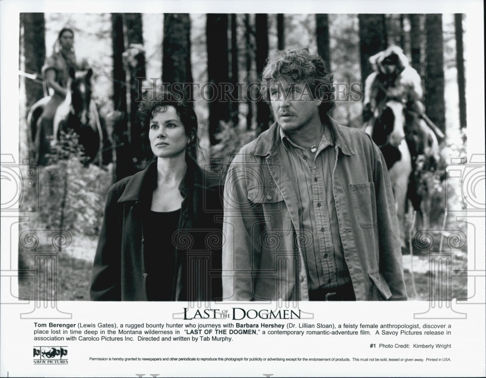 1995 Press Photo Tom Berenger, Barbara Hershey &quot;Last of the Dogmen&quot; - Historic Images