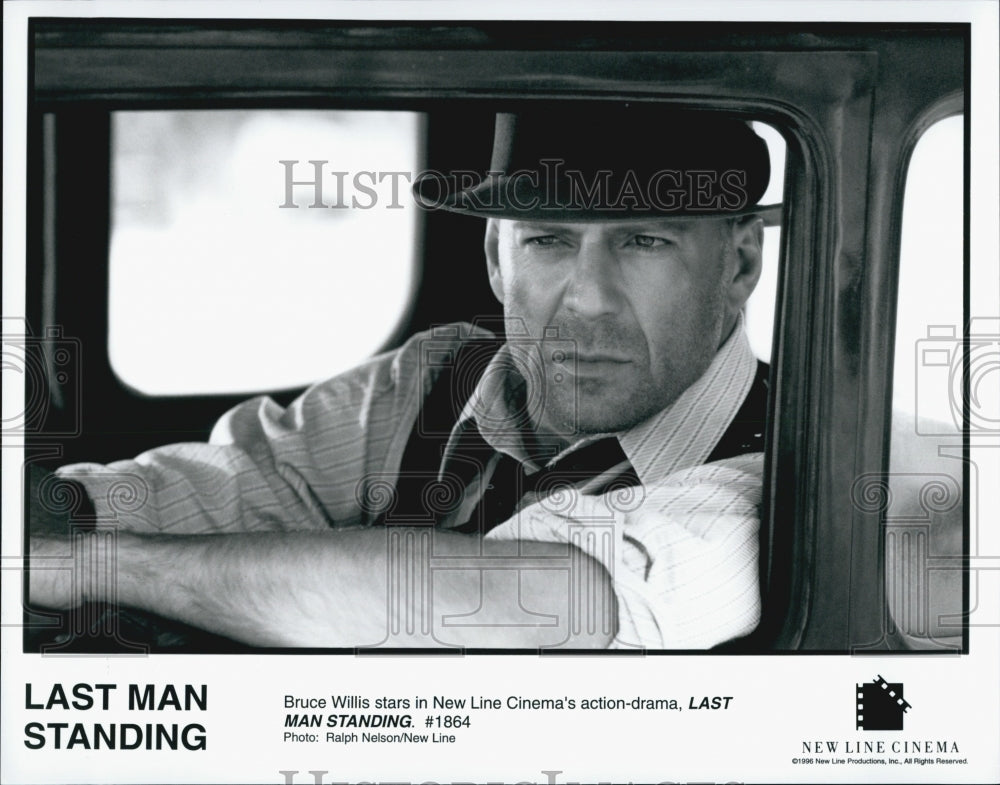 1996 Press Photo Actor Bruce Willis in "Last Man Standing" Film - Historic Images