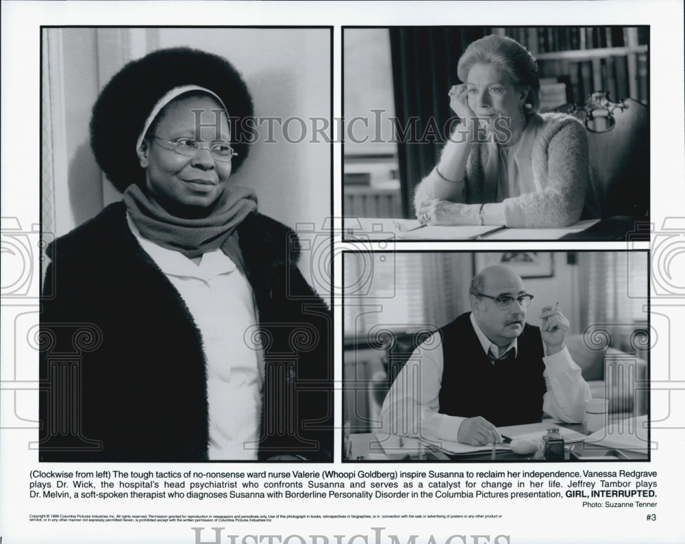 1999 Press Photo Whoopi Goldberg, Vanessa Redgrave in &quot;Girl, Interrupted&quot; Film - Historic Images