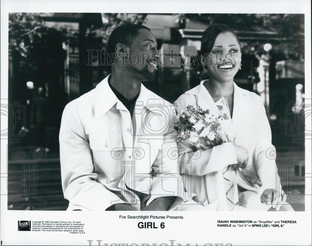 1996 Press Photo Isaiah Washington & Theresa Randall Star in "Girl 6" - Historic Images