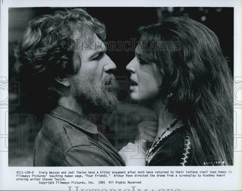 1981 Press Photo  "Four Friends" Craig Wasson,Jodi  Thelen - Historic Images